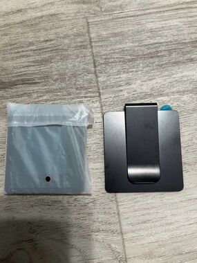 Universal stick on Black Metal Clip set of 2